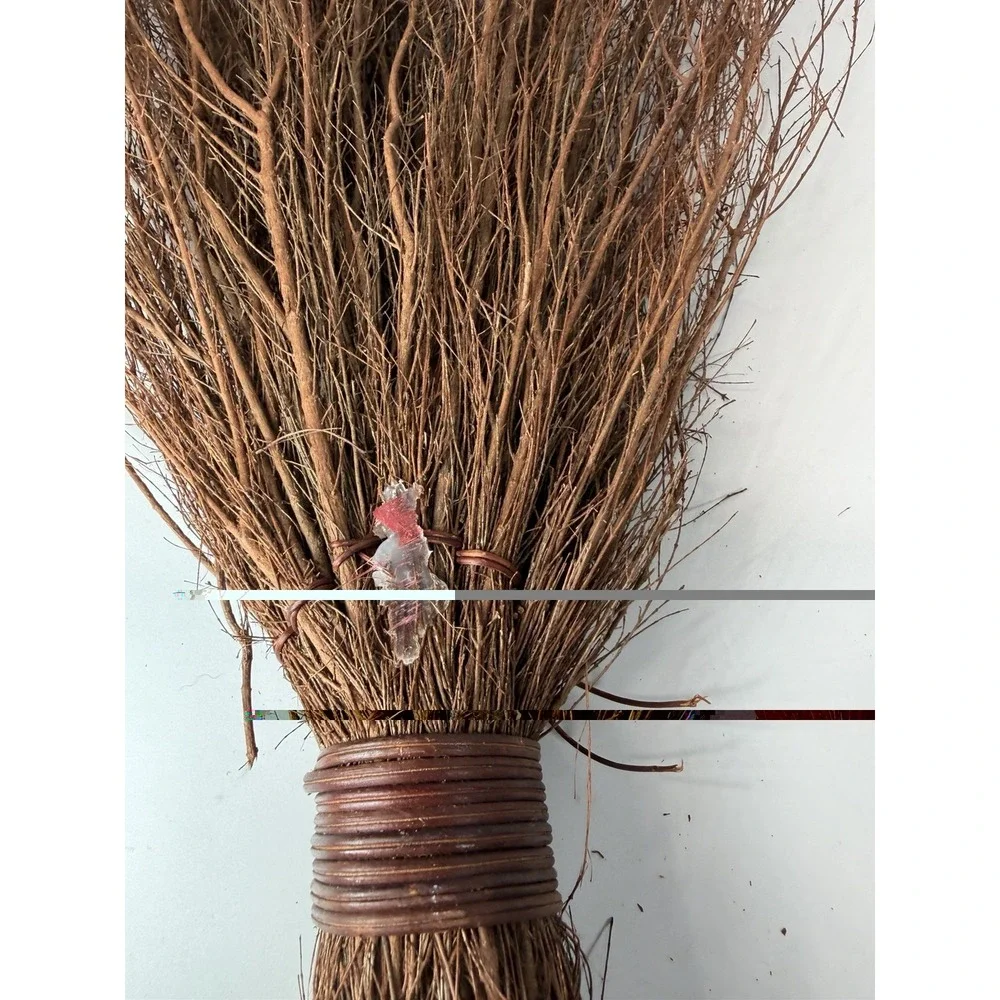 36 In. Scented Cinnamon Broom Natural Twigs Rope Tied Fireplace Rustic